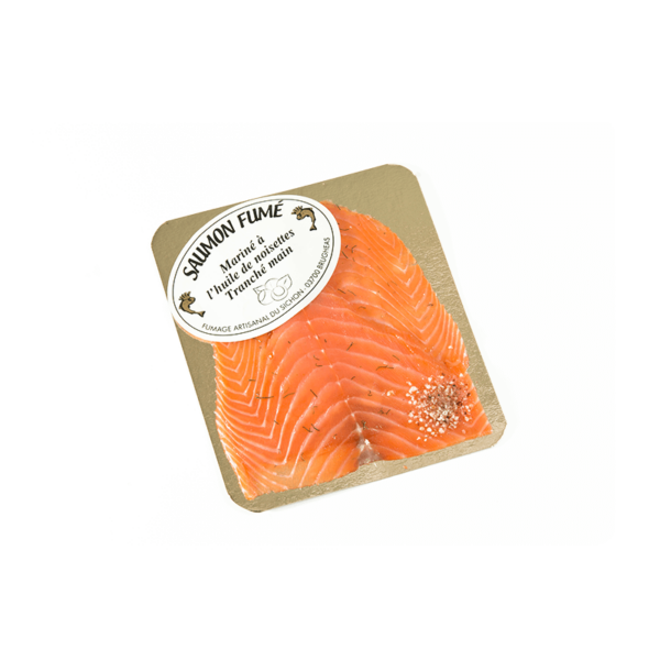 Saumon Fumé Mariné à l'huile de Noisettes